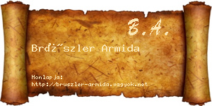 Brüszler Armida névjegykártya